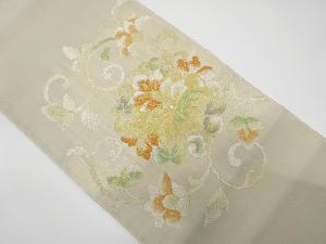 アンティーク 花唐草模様織り出し袋帯(材料)